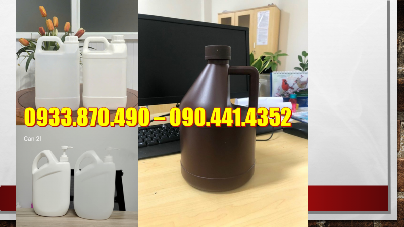 Can 1 lít đựng chất biệt dược, can nhựa 2 lít đựng dược phẩm 