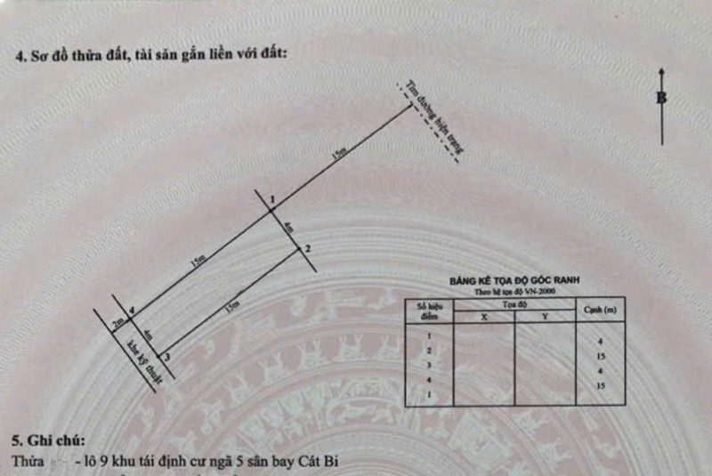 BÁN ĐẤT LÔ 9 LÊ HỒNG PHONG – HẢI AN – KHE SAU 2M – GIÁ 117TR/M²