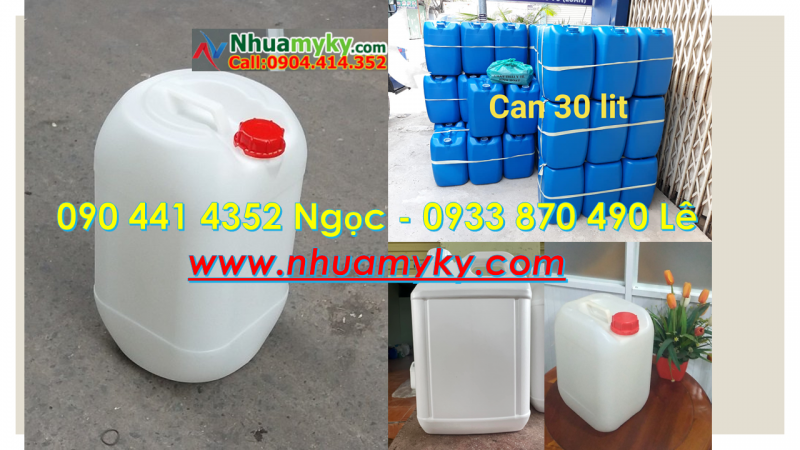 Can nhựa 20lít đựng phân cá dạng loãng, can nhựa 25 lít đựng axit mạnh, can 30 lít chứa cồn dễ bắt l