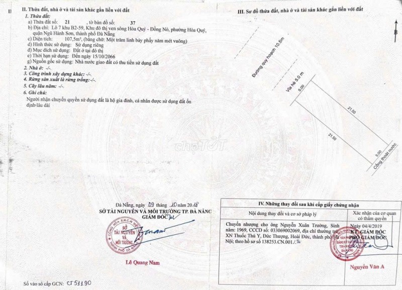 HOT HOT – ĐẦU TƯ LÀ SINH LỜI- CHÍNH CHỦ CẦN BÁN GẤP ĐẤT Tại Phường Hòa Qúy, Quận Ngũ Hành Sơn, Đà