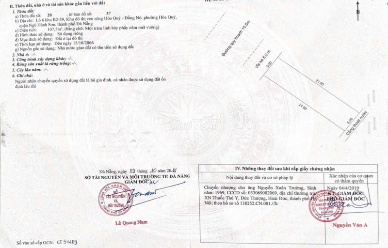 HOT HOT – ĐẦU TƯ LÀ SINH LỜI- CHÍNH CHỦ CẦN BÁN GẤP ĐẤT Tại Phường Hòa Qúy, Quận Ngũ Hành Sơn, Đà