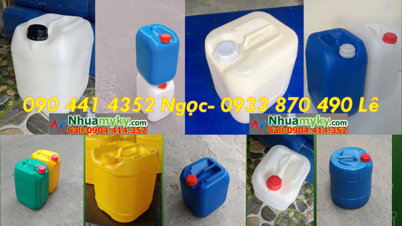 Can nhựa 20 lít đựng vi sinh, can nhựa 25 lít đựng hàng hóa xuất khẩu 