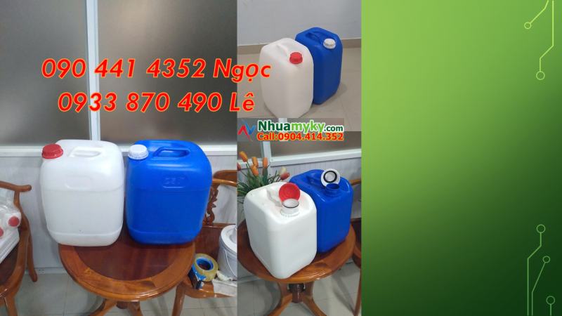 Can nhựa 20 lít đựng vi sinh, can nhựa 25 lít đựng hàng hóa xuất khẩu 