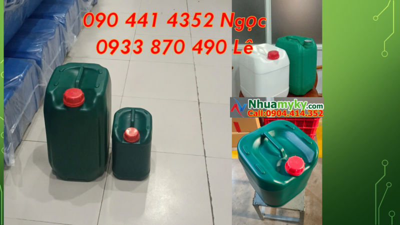 Can nhựa 20 lít đựng vi sinh, can nhựa 25 lít đựng hàng hóa xuất khẩu 