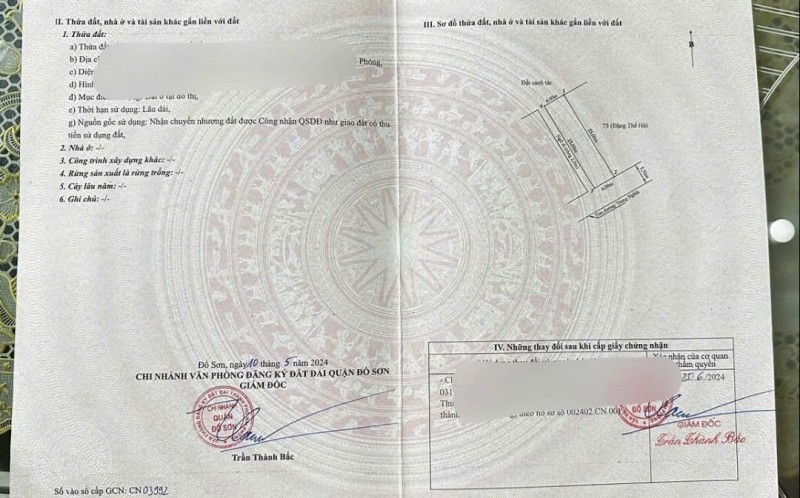 BÁN ĐẤT MẶT ĐƯỜNG TRUNG NGHĨA – ĐỒ SƠN – MẶT TIỀN RỘNG – GIÁ 17,5TR/M²