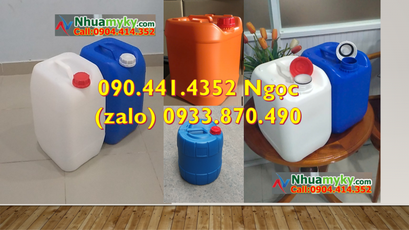 CAN 30 LÍT ĐỰNG NƯỚC SẠCH, CAN VUÔNG 25 LÍT, CAN 20 LÍT MÀU NỔI, CAN 10 LÍT ĐỰNG MỰC IN CHỐNG UV
