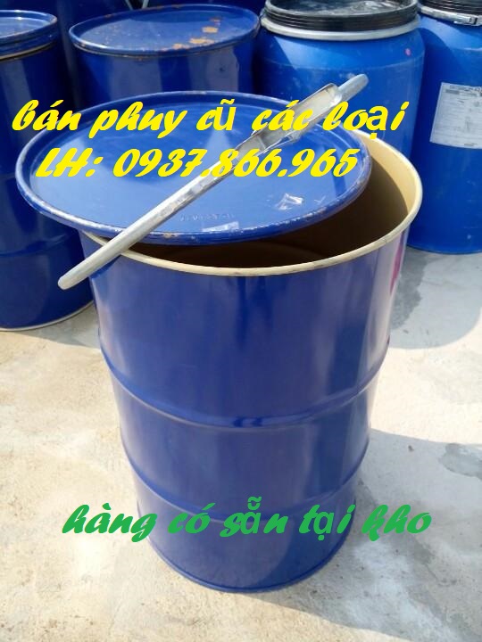 Thùng phuy sắt cũ, phuy cũ, phuy, phuy phế thải, phuy nắp mở 200l