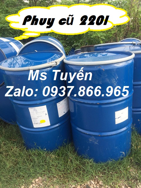 Thùng phuy sắt cũ, phuy cũ, phuy, phuy phế thải, phuy nắp mở 200l