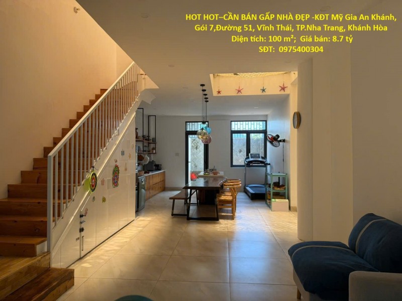 HOT HOT–CẦN BÁN GẤP NHÀ ĐẸP -KĐT Mỹ Gia An Khánh, Gói 7,Đường 51, Vĩnh Thái, TP.Nha Trang, Khánh Hòa