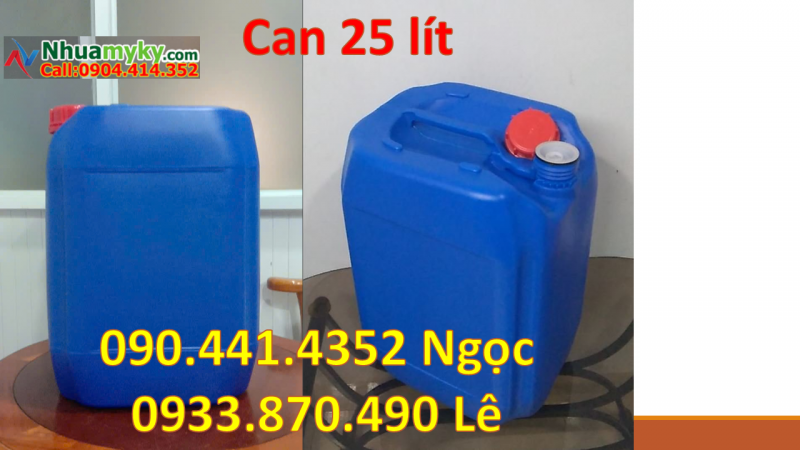 CAN 25 LÍT VUÔNG ĐỰNG HÓA CHẤT NÔNG NGHIỆP, CAN NHỰA 30 LÍT VUÔNG ĐỰNG AXIT ĐẬM ĐẶC