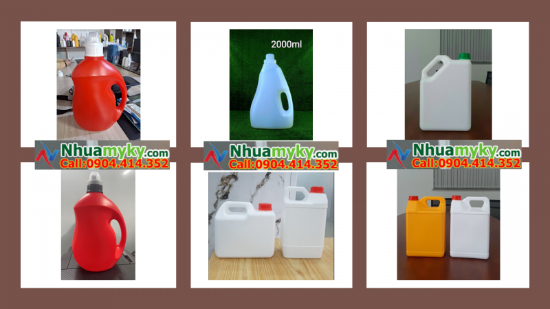 SX can nhựa 1 lít đựng chất làm sạch kính, can nhựa 2 lít đựng dung dịch vệ sinh xe