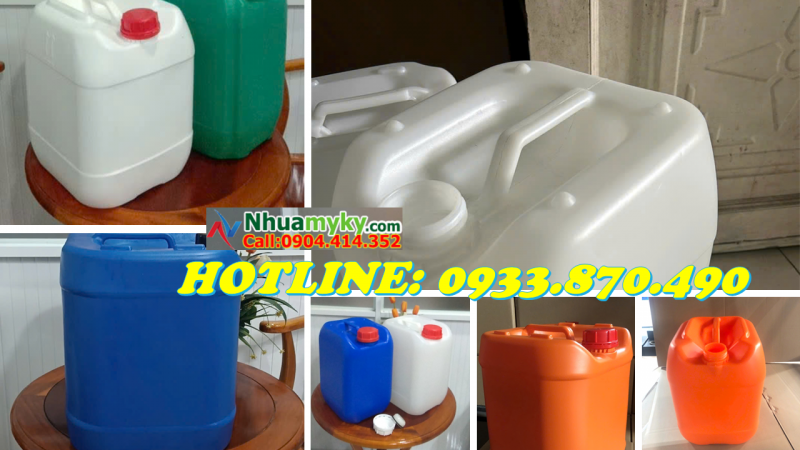 Can nhựa 10 lít đựng nông dược pha loãng/ nhẹ, can nhựa 20 lít vuông dày đặc 1KG2 