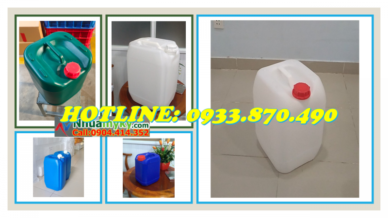 Can nhựa 10 lít đựng nông dược pha loãng/ nhẹ, can nhựa 20 lít vuông dày đặc 1KG2 