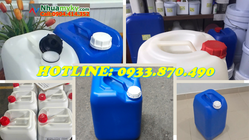 Can nhựa 10 lít đựng nông dược pha loãng/ nhẹ, can nhựa 20 lít vuông dày đặc 1KG2 