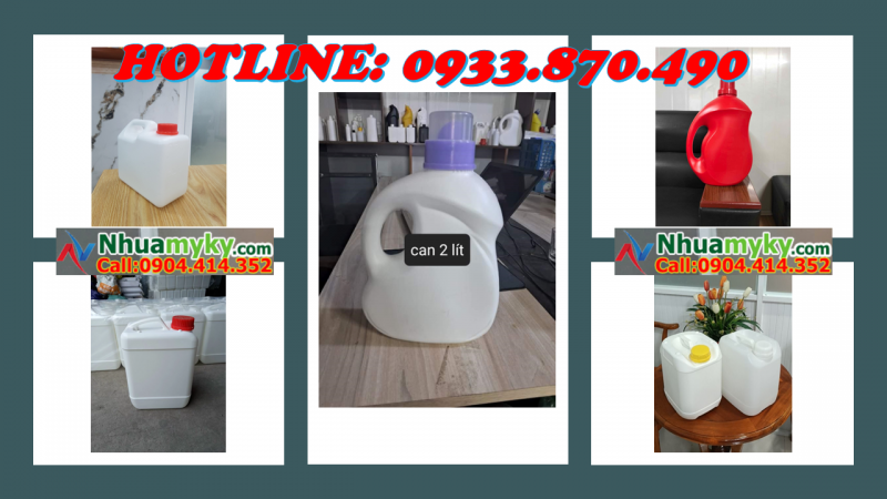 Can nhựa 500ml đựng caramel, can nhựa 1 lít đựng nước đường, can nhựa 2 lít đựng dầu dừa 