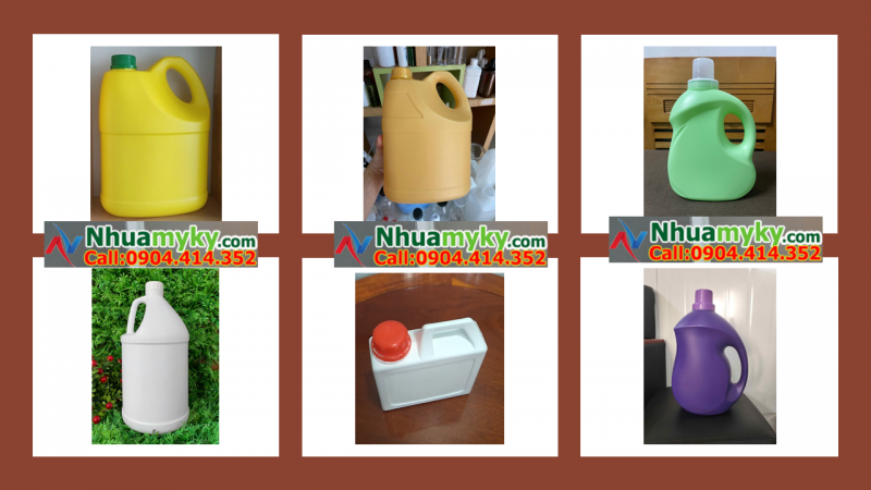 Can nhựa 500ml đựng caramel, can nhựa 1 lít đựng nước đường, can nhựa 2 lít đựng dầu dừa 