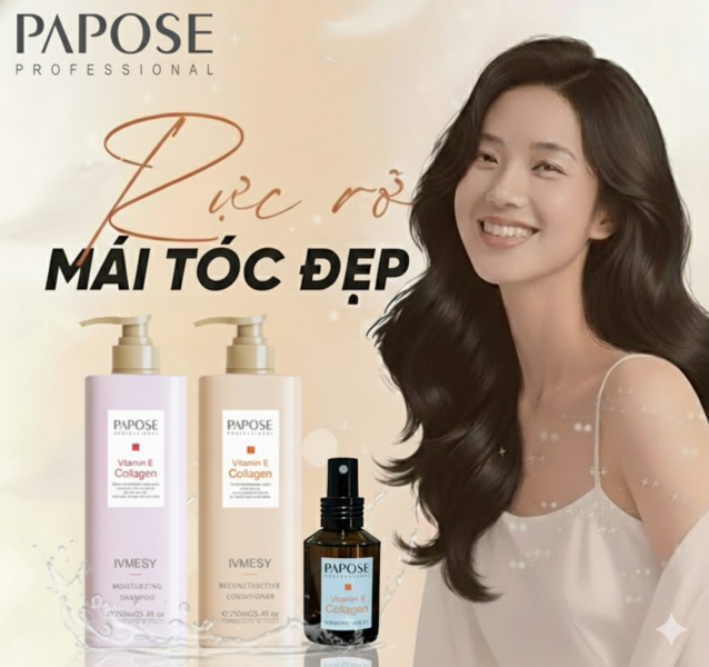 Dầu gội Papose chính hãng – Giảm gãy rụng, phục hồi tóc hư tổn hiệu quả