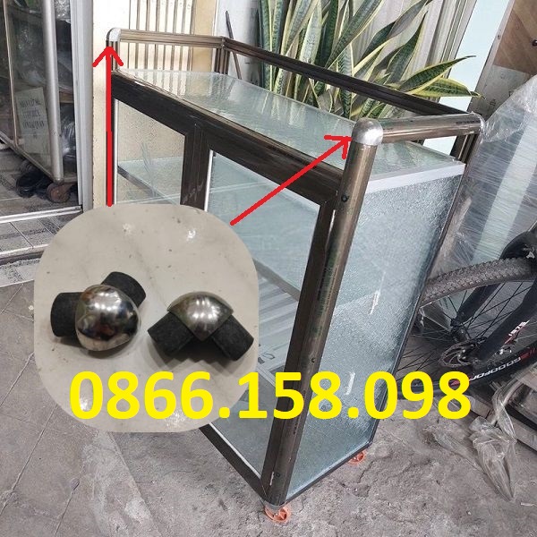 Bo góc tủ nhôm 2 chân, bo góc tủ nhôm 3 chân bền đẹp