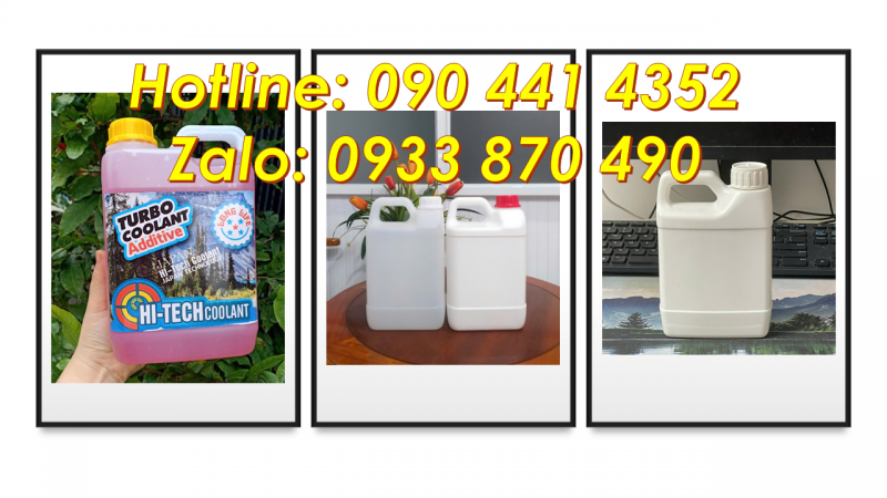 Can nhựa 4 lít đựng chất làm tan rã vết bẩn, can nhựa 2 lít đựng hóa chất thú y