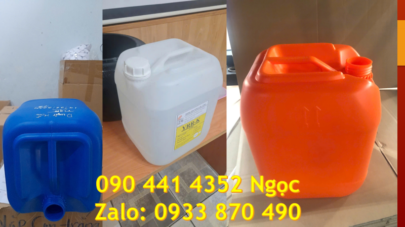 SX can nhựa vuông 25 lít, can 20 lít đựng sút, can 10 lít đựng chất tẩy làm sạch nước 