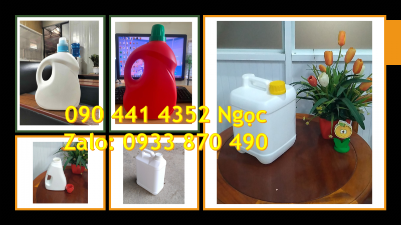Can nhựa 1 lít đựng hóa chất chống mất mùi nhanh, can nhựa 2 lít đựng nước rửa chén
