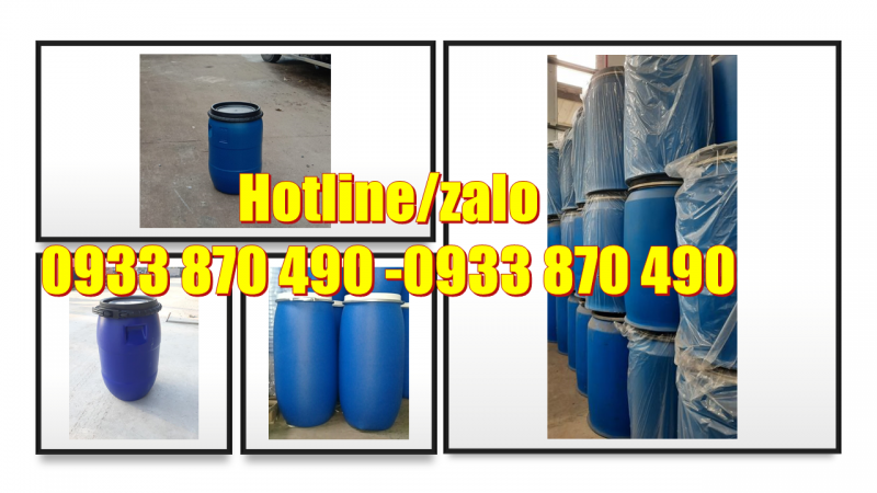 Bán thùng phuy nhựa 60 lít, thùng phuy 120 lít đựng thuốc nhuộm, vỏ thùng phuy nhựa 220 lít nắp hở 