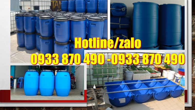 Bán thùng phuy nhựa 60 lít, thùng phuy 120 lít đựng thuốc nhuộm, vỏ thùng phuy nhựa 220 lít nắp hở 