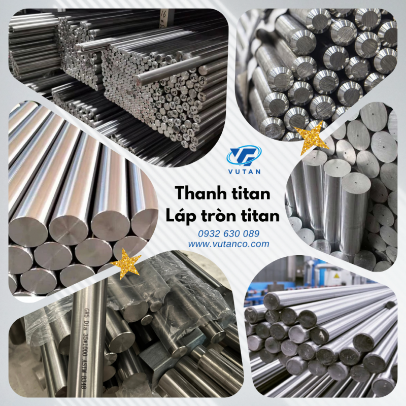 Thanh đặc titan - láp tròn titan - thanh titanium - VŨ TẤN TITANIUM