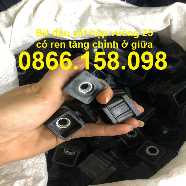 Các loại bịt đầu sắt hộp vuông 25x25mm