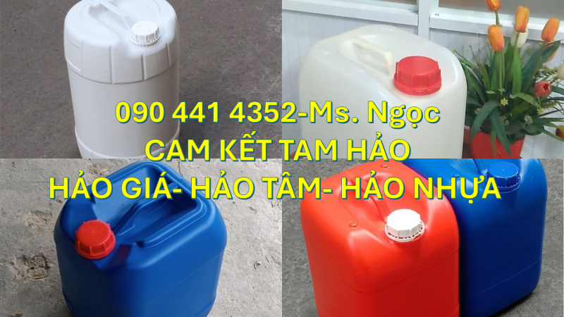 Bán can nhựa 20 lít đựng dầu, can nhựa 10 lít vuông đựng nông dược tại TPHCM 