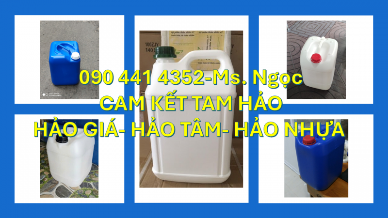 Bán can nhựa 20 lít đựng dầu, can nhựa 10 lít vuông đựng nông dược tại TPHCM 