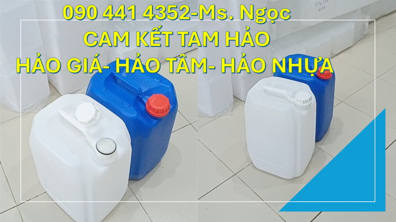 Bán can nhựa 20 lít đựng dầu, can nhựa 10 lít vuông đựng nông dược tại TPHCM 