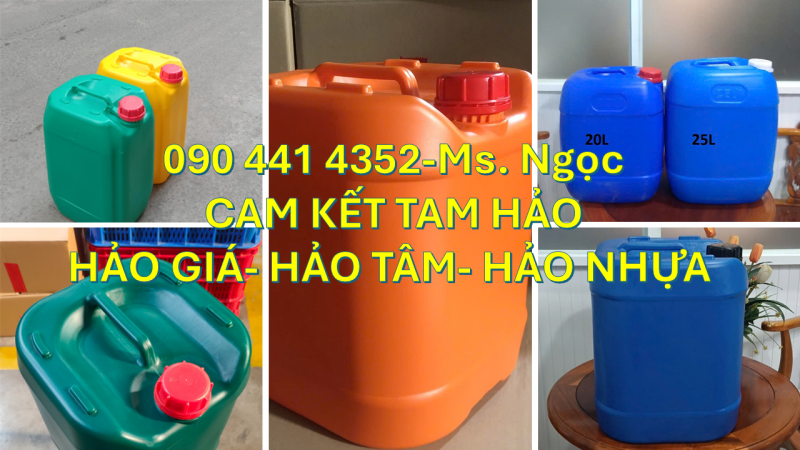 Can nhựa chứa xăng dầu 25 lít, can nhựa 20 lít đựng hóa chất ngành y tế 