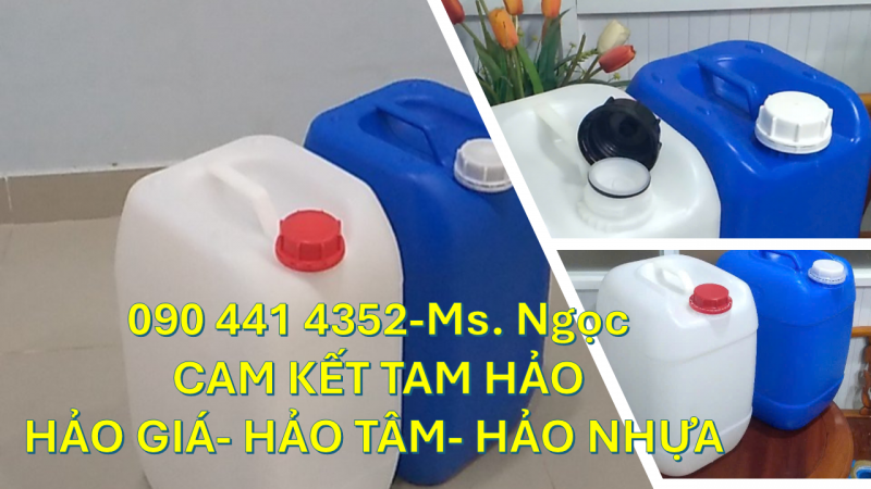 Can nhựa chứa xăng dầu 25 lít, can nhựa 20 lít đựng hóa chất ngành y tế 