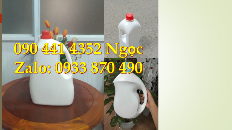 Can nhựa 1 lít đựng nhớt, can nhựa 2 lít đựng chất làm mát động cơ 