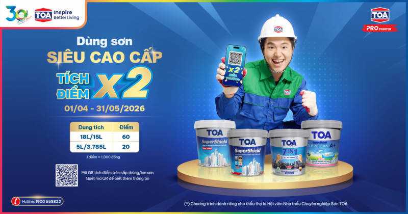 Nhà phân phối sơn TOA online – Nhận ship COD toàn quốc