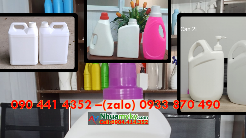 SX can nhựa 2 lít tròn, can nhựa 3.8 lít đựng hương liệu làm nước lau sàn 
