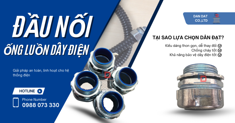 Phụ Kiện Ống Thép Luồn Dây Điện-Đầu Nối Ống Ruột Gà Với Tủ Điện-Đầu Nối Ống Mềm Kín Nước