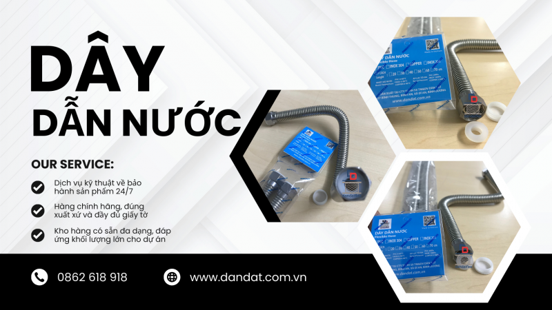Dây Dẫn Nước Inox Chịu Nhiệt | Dây Cấp Nước Nóng Lạnh | Ống Mềm Dẫn Nước Inox