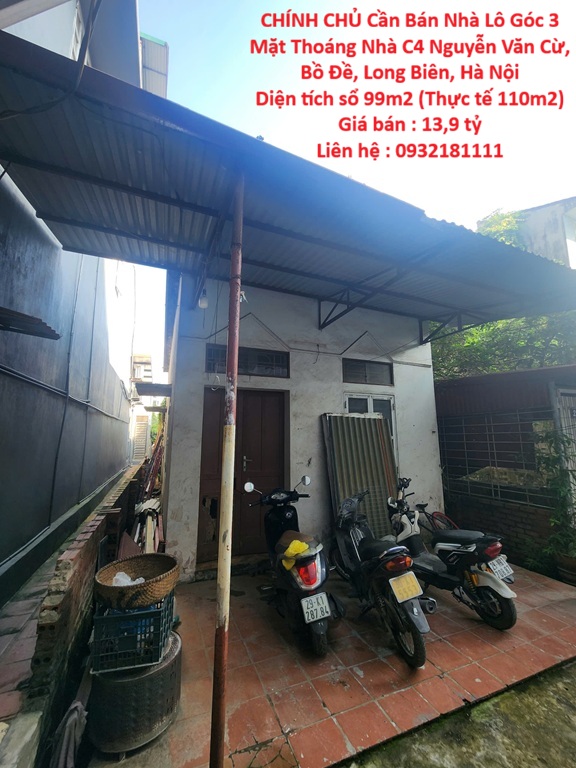 CHÍNH CHỦ Cần Bán Nhà Lô Góc 3 Mặt Thoáng Nhà C4 Nguyễn Văn Cừ, Bồ Đề, Long Biên, Hà Nội