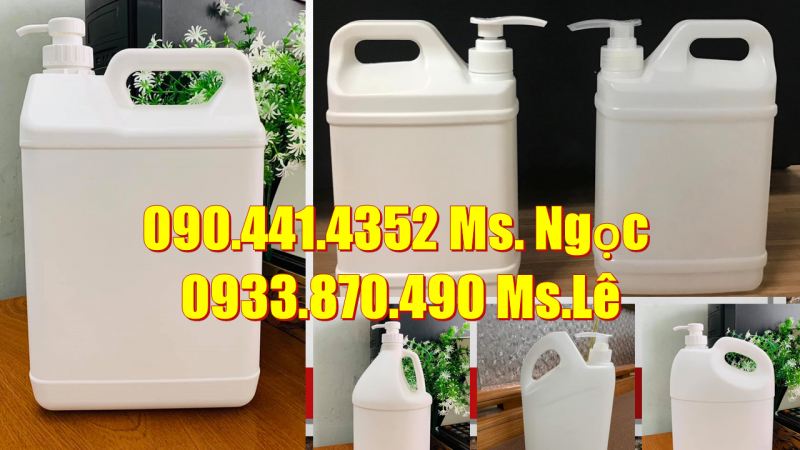 Bình nhựa 500ml vuông, can nhựa 1 lít vuông, can nhựa 2 lít tròn đựng nước rửa chén 