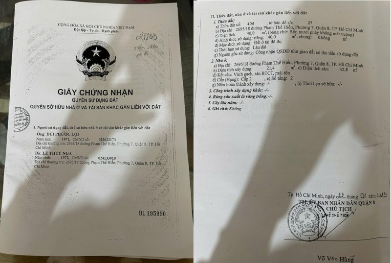 NHÀ ĐẸP – GIÁ TỐT – CHÍNH CHỦ CẦN BÁN GẤP NHÀ Tại Phường 7, Quận 8. Ngân hàng đang cho vay 2.3tỷ