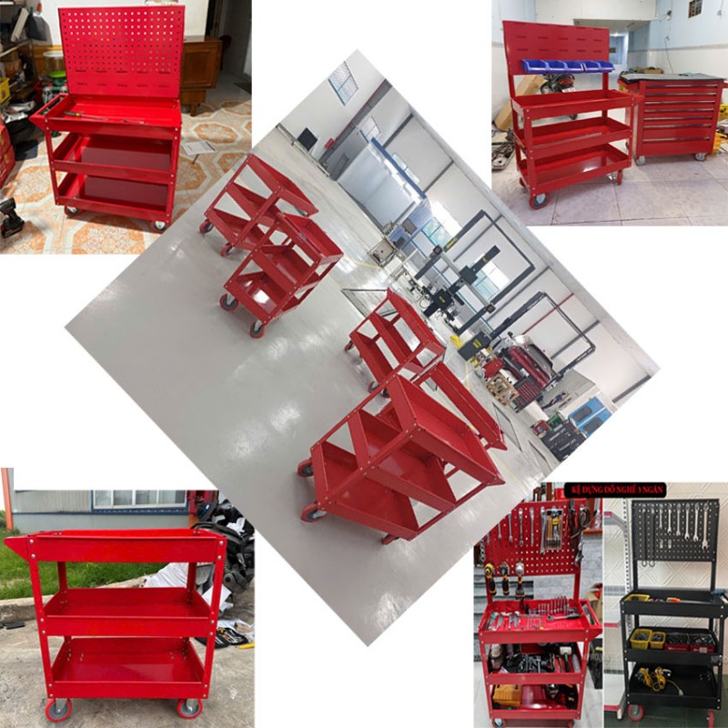 Tủ đồ nghề 11 ngăn kéo kết hợp bảng treo Tủ đồ nghề 11 ngăn kéo có bánh xe tiện di chuyển. Đây là lo