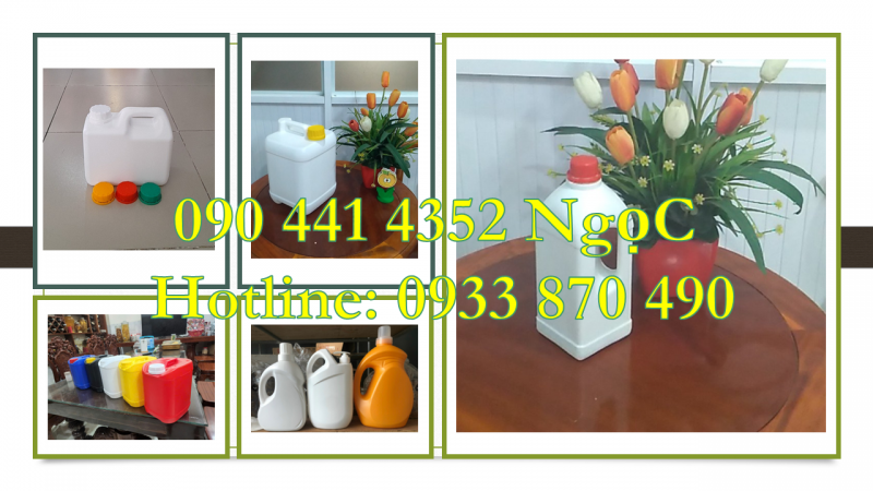 Can nhựa 3.6 lít đựng nước giặt vải trẻ sơ sinh, can nhựa 4 lít đựng hóa chất có vòi ấn 