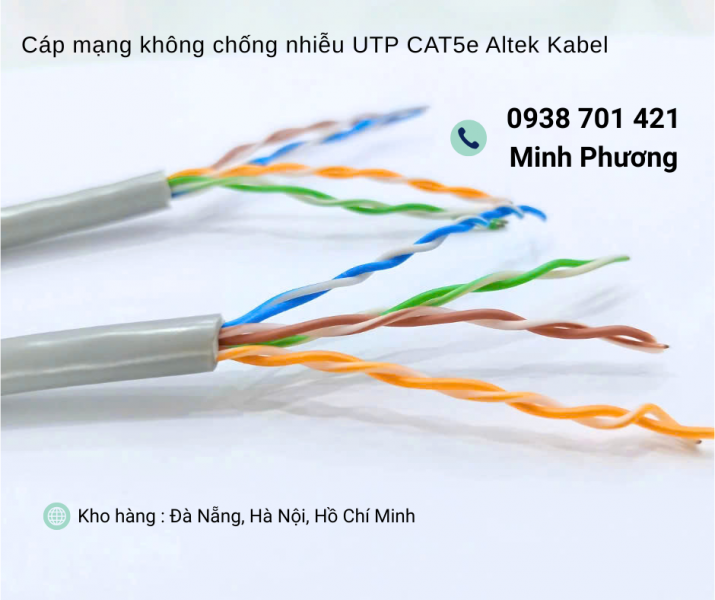 Cáp mạng không chống nhiễu UTP CAT5e giá tốt cho camera và internet