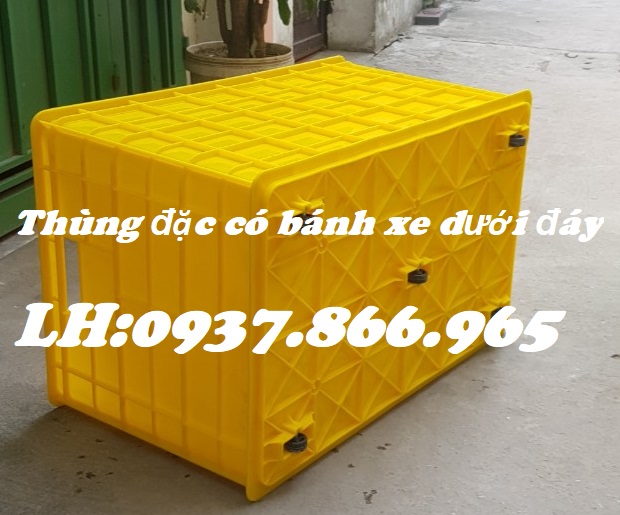 Thùng dung tích lớn có bánh xe, thùng nhựa, thùng nguyên sinh 5 bánh xe