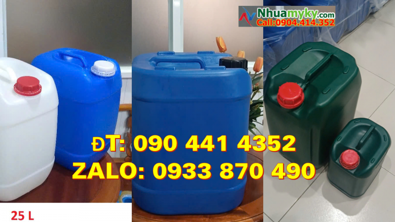Thùng nhựa 25 lít đựng thuốc tẩy trắng, can nhựa 30 lít đựng thuốc diệt muỗi 
