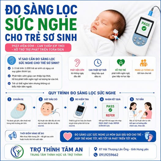 Đo sàng lọc sức nghe cho trẻ sơ sinh 