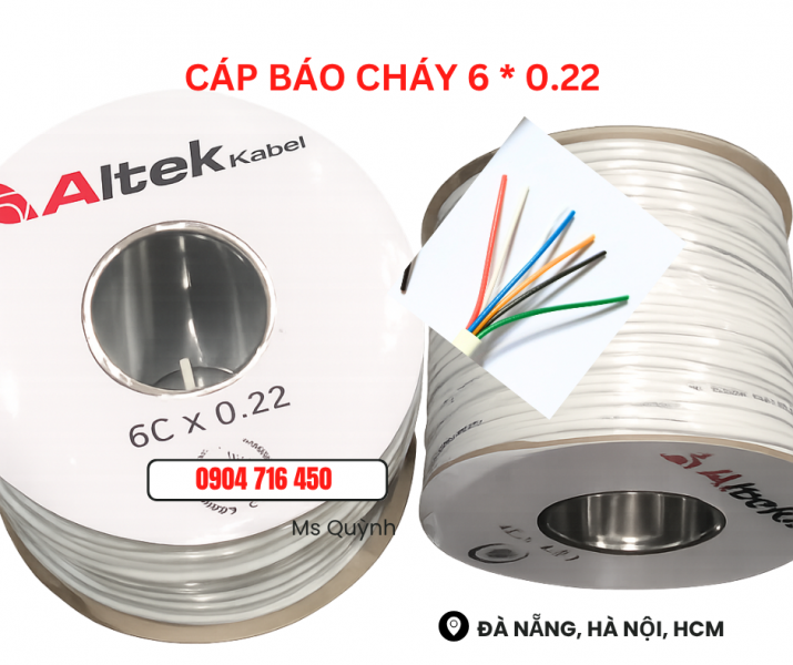 Cáp tín hiệu báo cháy, cáp loa 8x0.22 Altek Kabel Hà Nội, Đà Nẵng, Sài Gòn
