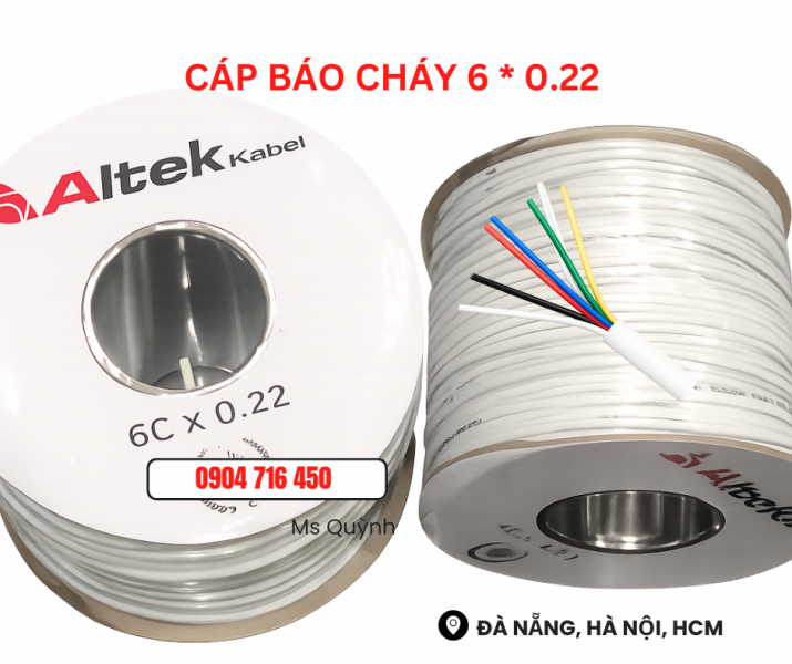 Cáp tín hiệu báo cháy, cáp loa 8x0.22 Altek Kabel Hà Nội, Đà Nẵng, Sài Gòn